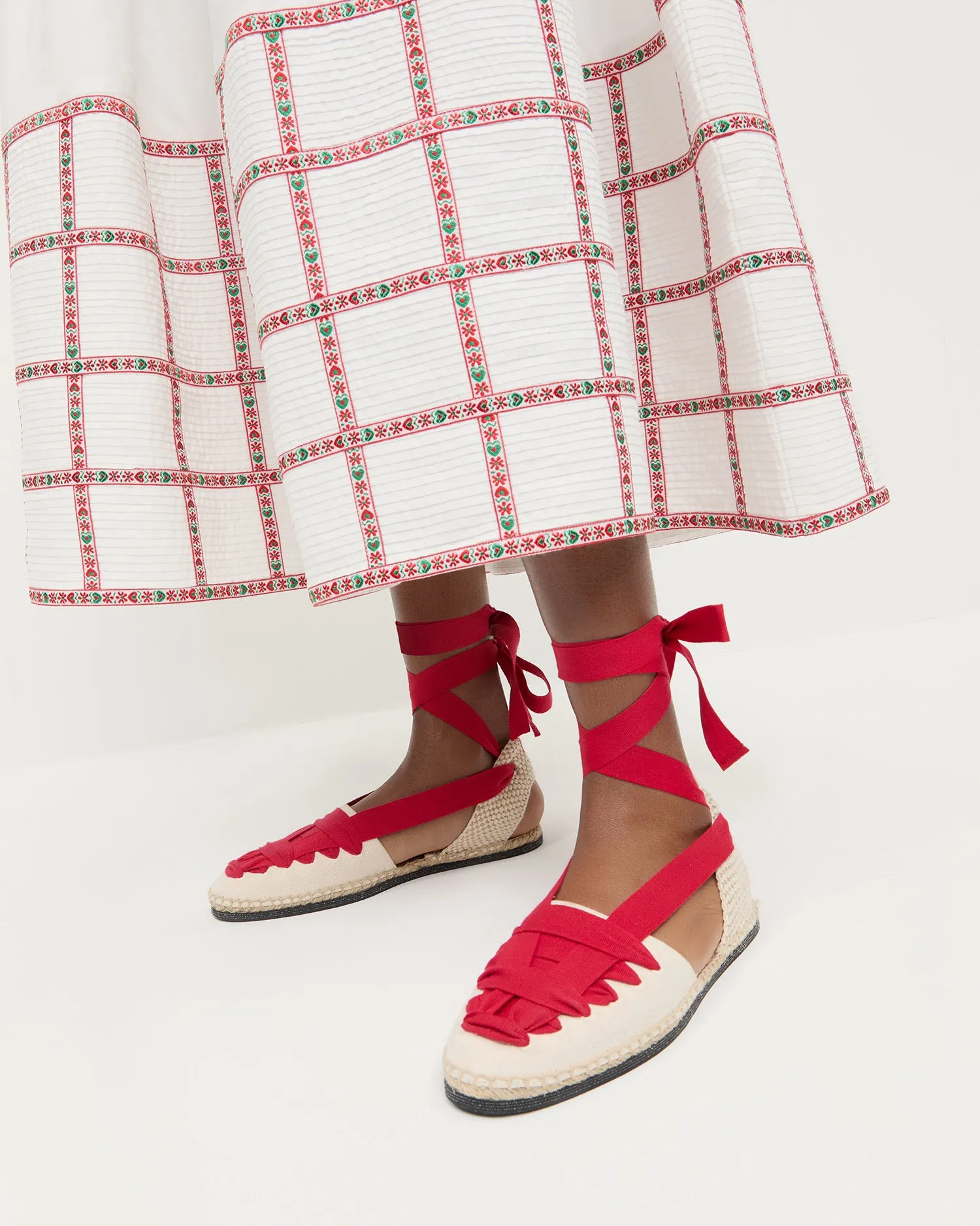 Wilson Natural/Red Espadrille -LOEFFLER RANDALL