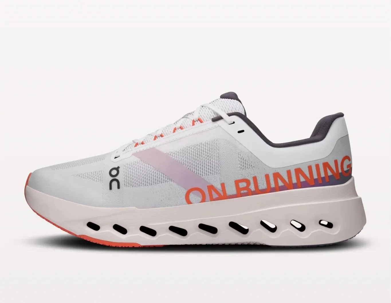 Women's Wide Fit On Cloudsurfer Next Wide Training Shoes - White/Flame