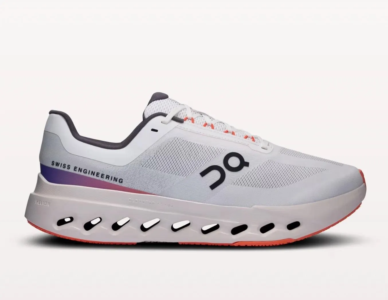 Women's Wide Fit On Cloudsurfer Next Wide Training Shoes - White/Flame