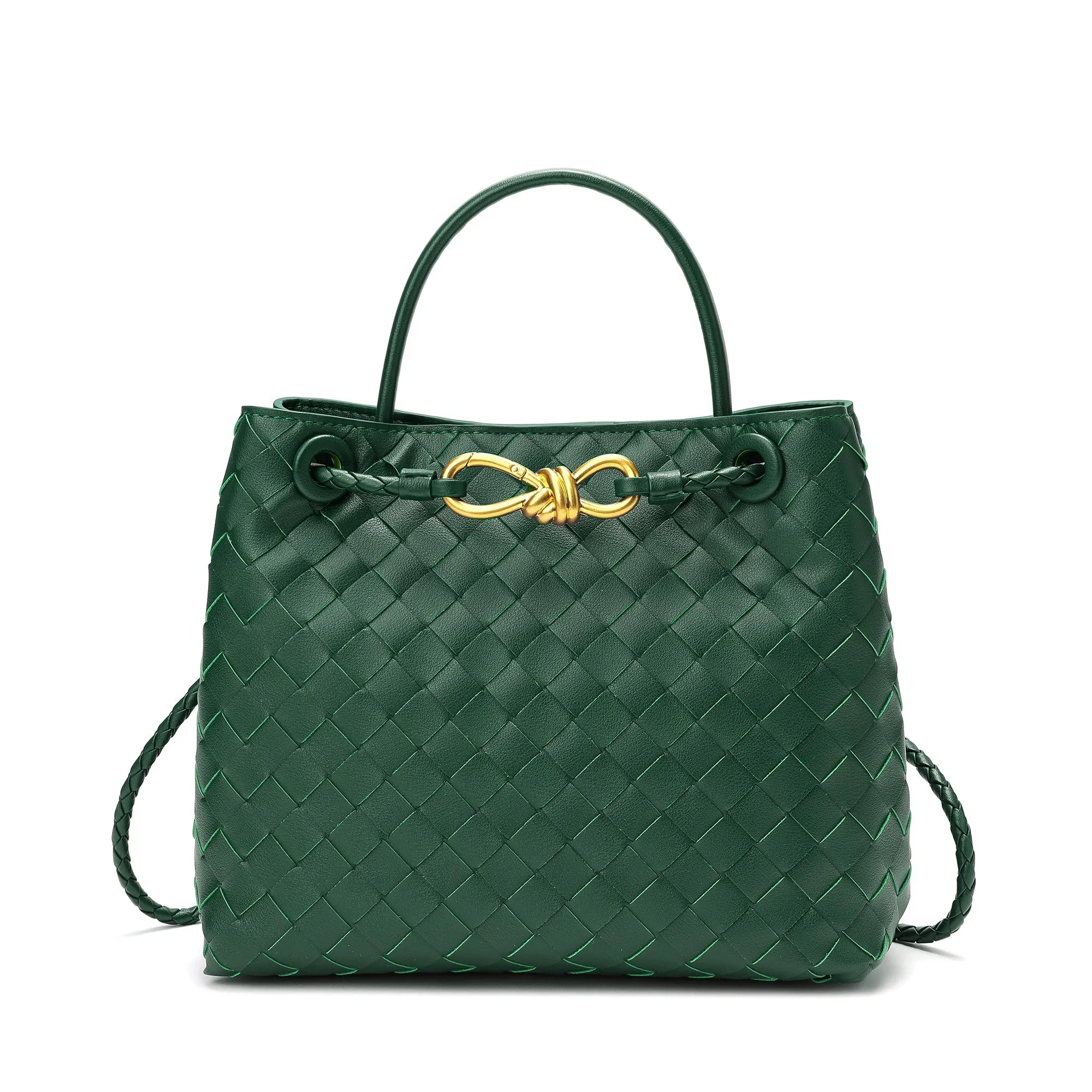 Woven Leather Top-handle/ Shoulder Bag