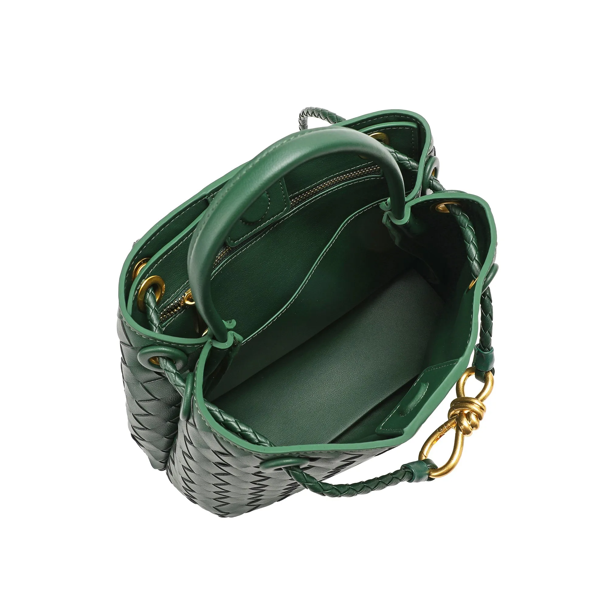 Woven Leather Top-handle/ Shoulder Bag